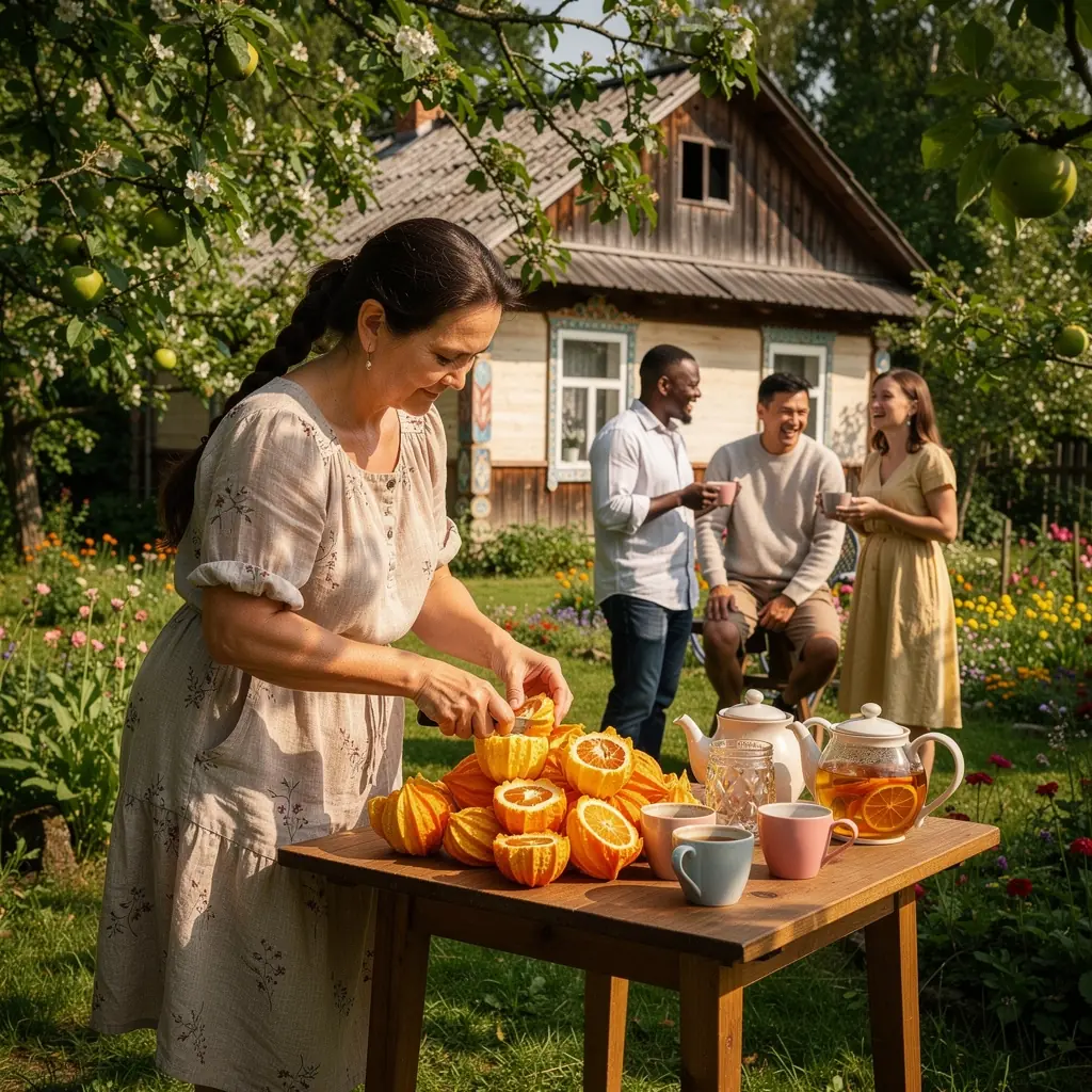 Sparnuota citrusinių širdies arbata, išskirtiniai vaisiai ir egzotinis širdies sveikatingumas.