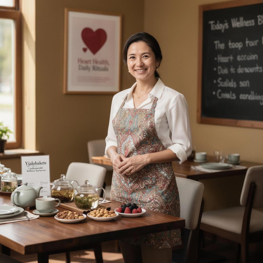 Šiltas puodelis arbatos, garuojantis ir kvapnus, su citrusinių akcentais.